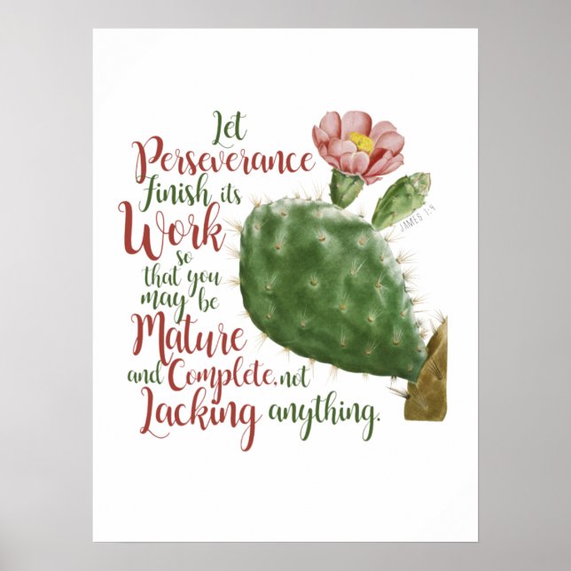 Vintage Cactus of J P Redouté illustrated Poster (Front)