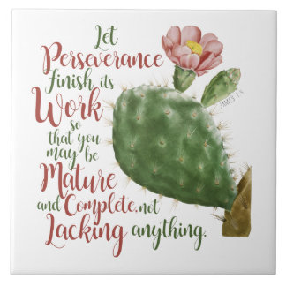 Vintage Cactus of J P Redouté illustrated  Tile