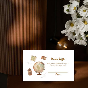 Vintage Café Bébé Coffee Diaper Raffle Baby shower Enclosure Card