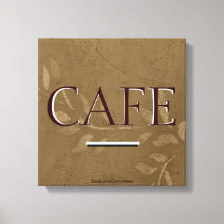 Vintage Cafe Kitchen Canvas Art Print - Sepia Vine