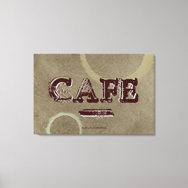 Vintage Cafe Kitchen Canvas Print - Two Circles (Front)