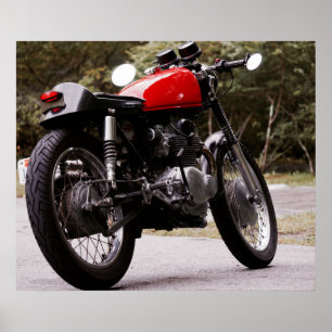 Vintage Café Racer motorcycle poster