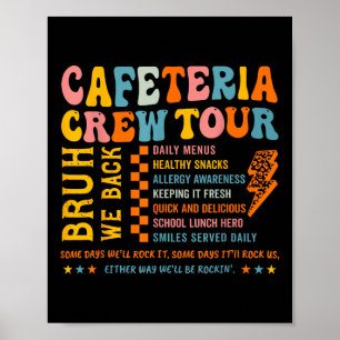 Vintage Cafeteria Crew School Lunch Lady Cafeteria Poster
