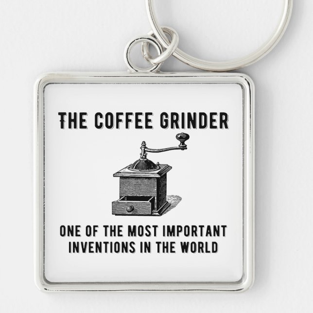Vintage Caffeine Style: The Coffee Grinder  Key Ring (Front)