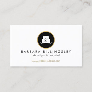 Vintage Cake Emblem Logo Bakery II Business Card