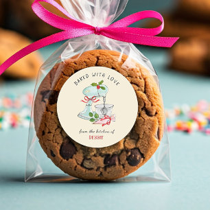Vintage Cake mixer Bakers Holiday Classic Round Sticker