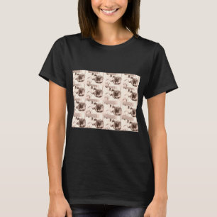 Vintage Calico Cat/Black and White Photography T-Shirt