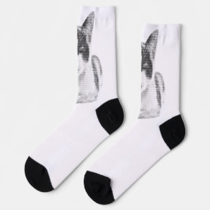 Vintage Calico Halftone Socks