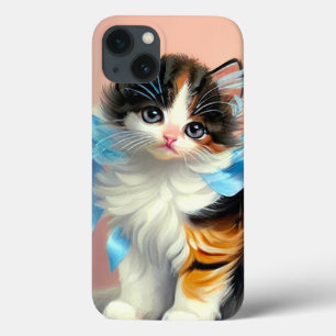 Vintage Calico Kitten Illustration iPhone 13 Case