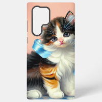 Vintage Calico Kitten Illustration