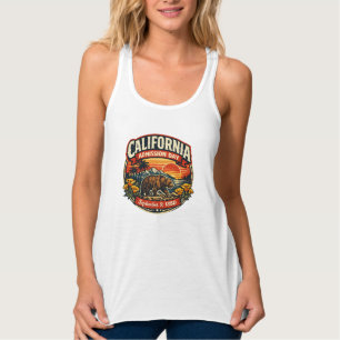 Vintage California Admission Day Retro Bear & Popp Singlet