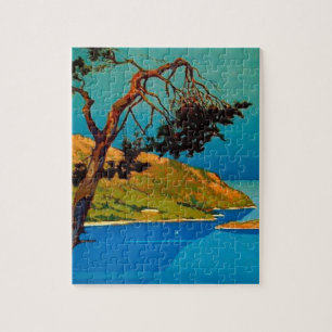 Vintage California Coast Travel Jigsaw Puzzle
