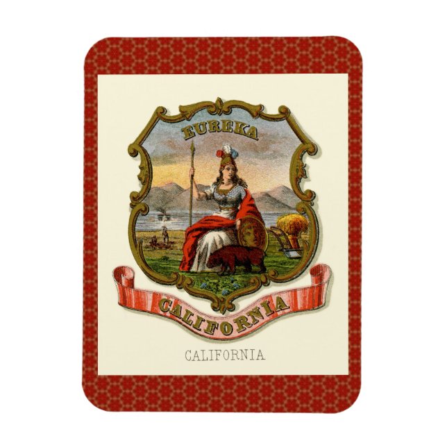 Vintage California Coat of Arms Magnet (Vertical)