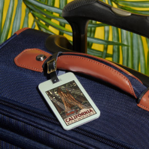 Vintage California Redwoods Travel Luggage Tag