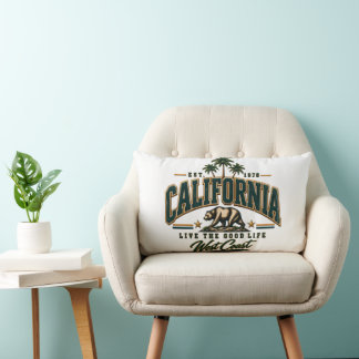 Vintage California Republic Decorative Lumbar Cushion