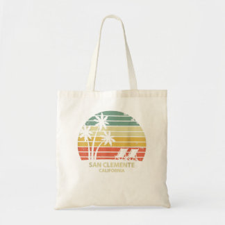 Vintage California San Clemente Beach T Shirt Cool Tote Bag