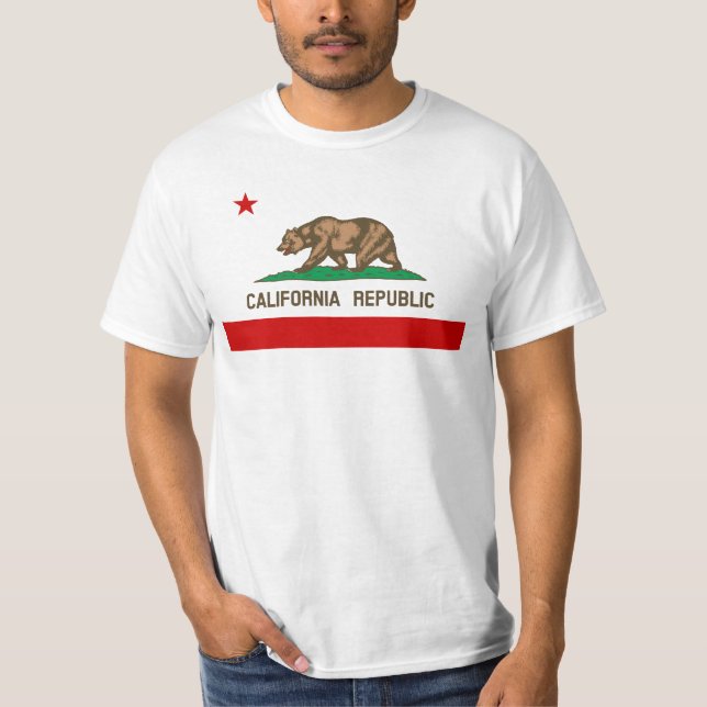 Vintage California State Flag Customisable T-Shirt (Front)