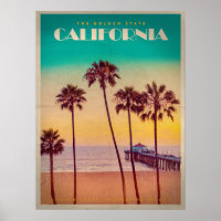 Vintage California Sunset Beach