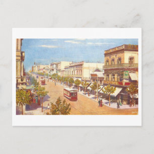 Vintage Calle del 18 de Julio, Montevideo, Uruguay Postcard