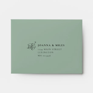 Vintage Calligraphy Return Address Envelope