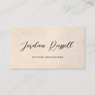 Vintage Calligraphy Script Aged Background Square Business Card