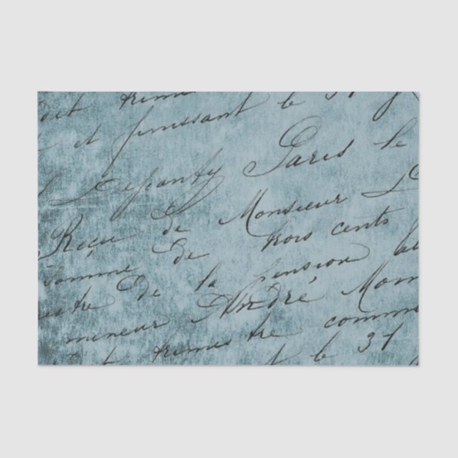 Vintage Calligraphy Tissue Paper (Front)