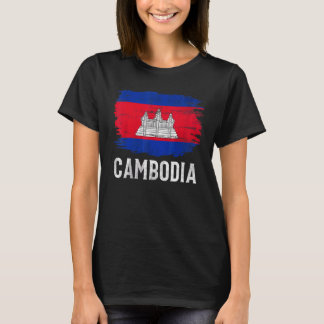 Vintage Cambodia Flag For Cambodian T-Shirt
