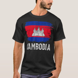 Vintage Cambodia Flag For Cambodian T-Shirt