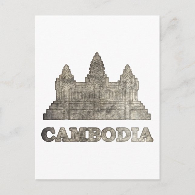 Vintage Cambodia Postcard (Front)