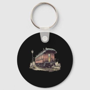 Vintage Camboose Graphic Look for Adults and Kids Key Ring