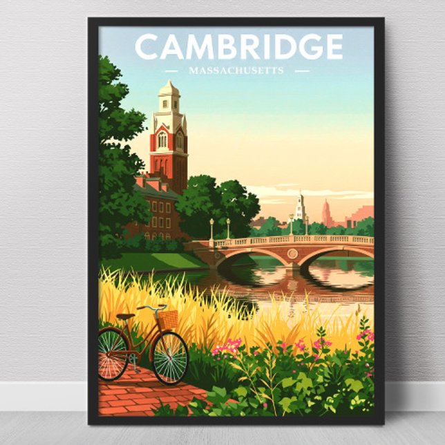 Vintage Cambridge Massachusetts Poster (Creator Uploaded)