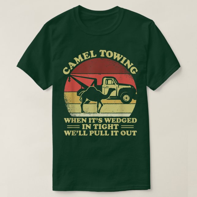 Vintage Camel Towing Humour Tow Truck  T-Shirt (Design Front)