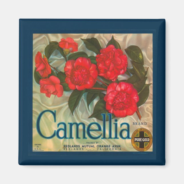 Vintage Camellia Brand Magnet (Front)