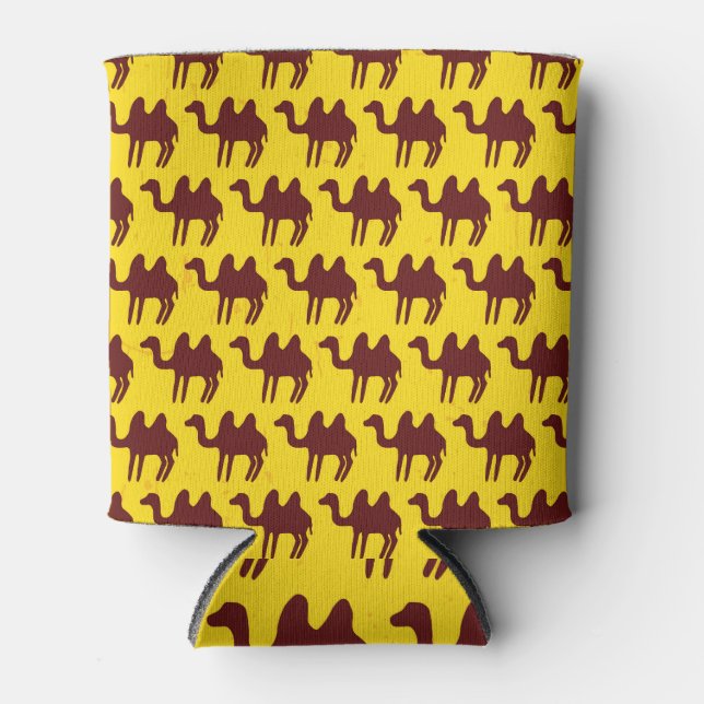 Vintage Camels: Desert Inspired Pattern. Can Cooler (Front)