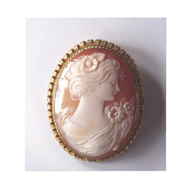 Vintage Cameo women silhouette  Notepad (Front)