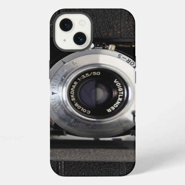 VINTAGE CAMERA 5d German Folding Camera iPhone Case (Back)
