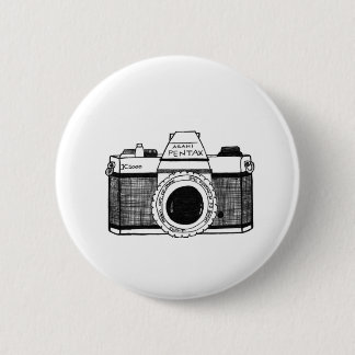 Vintage Camera 6 Cm Round Badge
