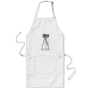 Vintage Camera - Antique Cameras Photography Black Long Apron
