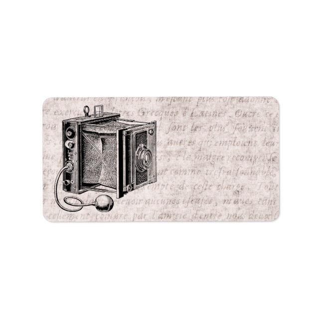 Vintage Camera - Antique Cameras Photography Label (Front)