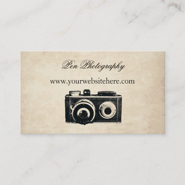 Vintage Camera Business Card (Front)