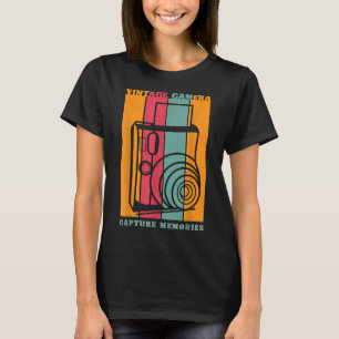 Vintage Camera Capture Memories Retro Design Photo T-Shirt