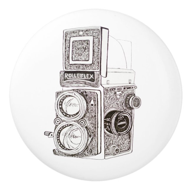 Vintage Camera Drawer Knob (Front)