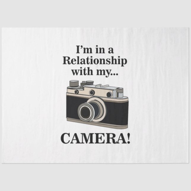 Vintage Camera Funny Photographer Birthday Tissue Paper (Front)