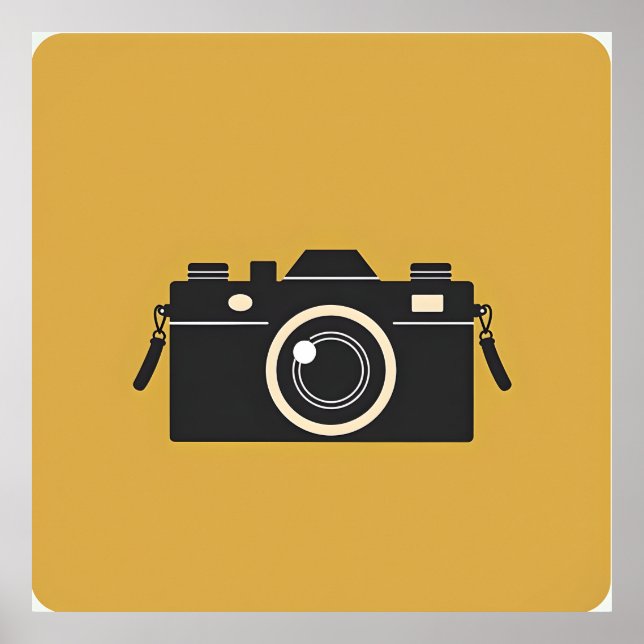 Vintage Camera Icon Poster (Front)
