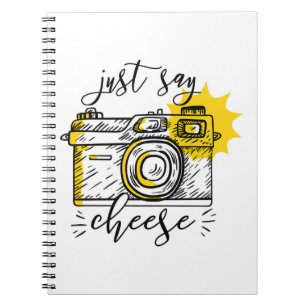 Vintage Camera Just Say Cheese Notebook