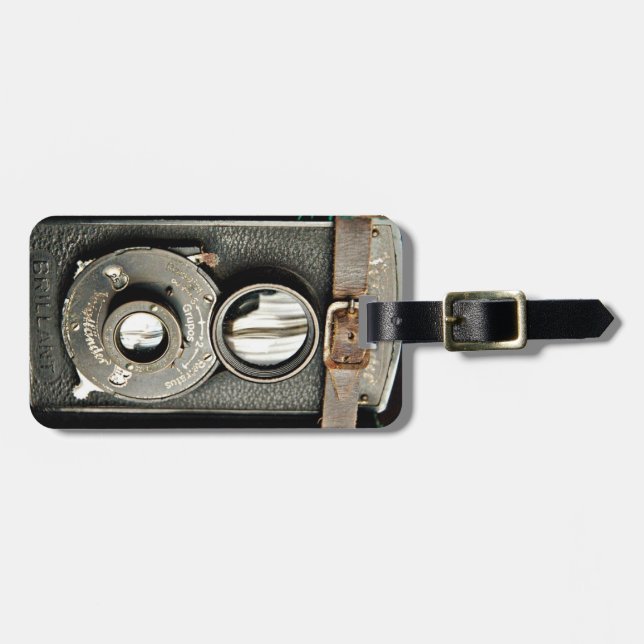Vintage Camera Luggage Tag (Front Horizontal)