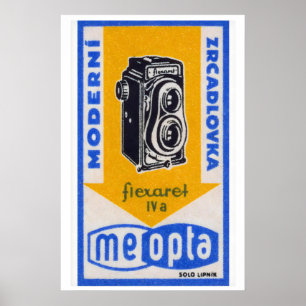Vintage Camera - Matchbox Print - Czech Wall Art