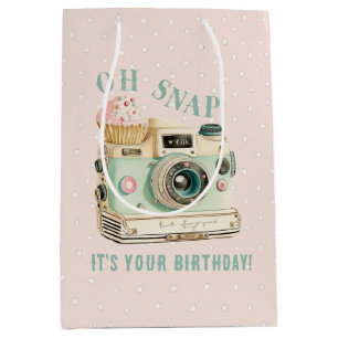 Vintage Camera Oh Snap! Medium Gift Bag