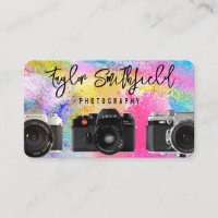 Vintage Camera Paint Splatter Photography