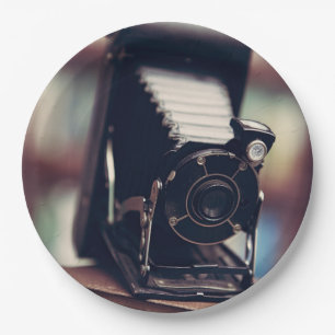 Vintage Camera Paper Plate